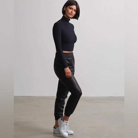 Commando Smocked faux leather jogger Size Small - Picture 2 of 4